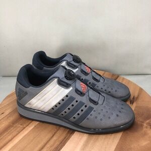 Adidas Drehkaft Weightlifting Shoes Mens 11.5 Grey Silver BOA Powerlifting Squat